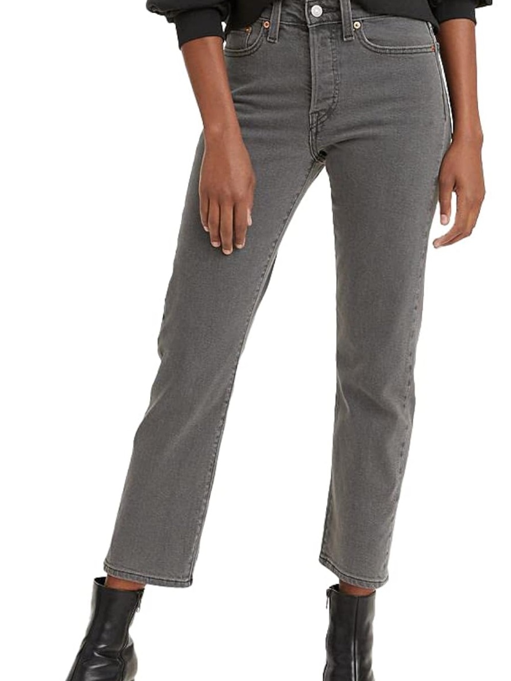 Signature by Levi Strauss Women's Straight Jeans in Grey